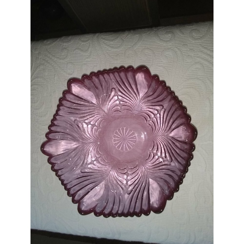 Fenton Dusty Pink Rose bowl